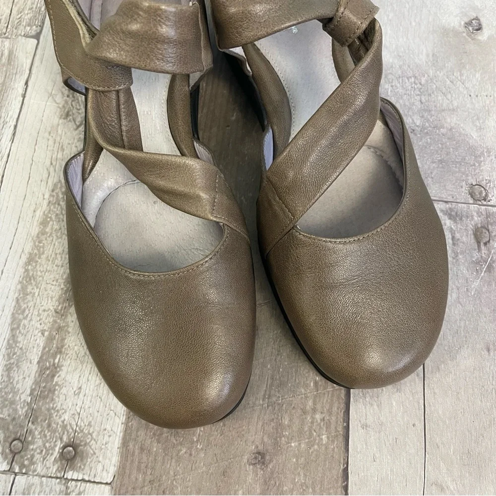 BeautiFeel Pleasure Mary Jane Leather Flats Comfort Shoes Gray 44233 - Picture 5 of 13